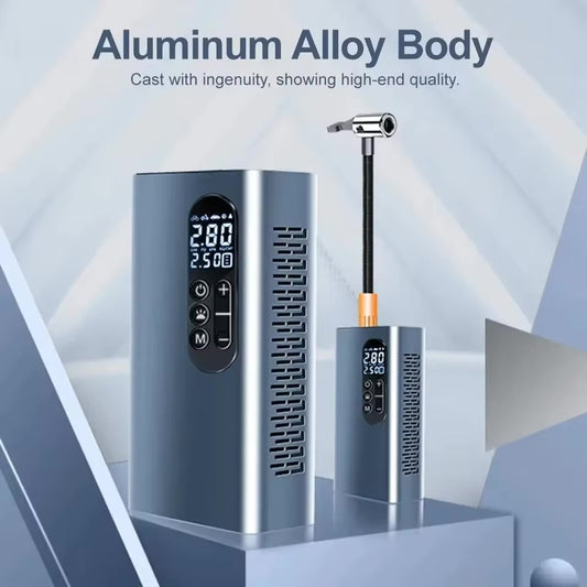 Car Air Pump Aluminum Alloy Cordless Portable Tire Air Pump