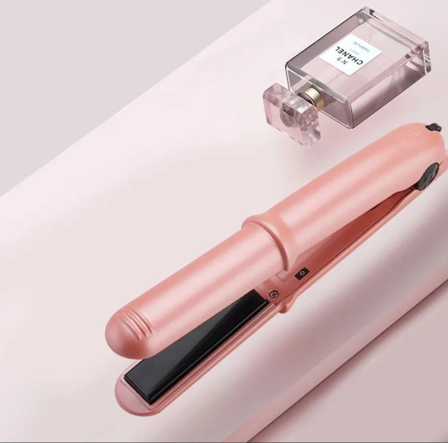 USB Portable Titanium Mini Travel Wireless Hair Straightener & Curler