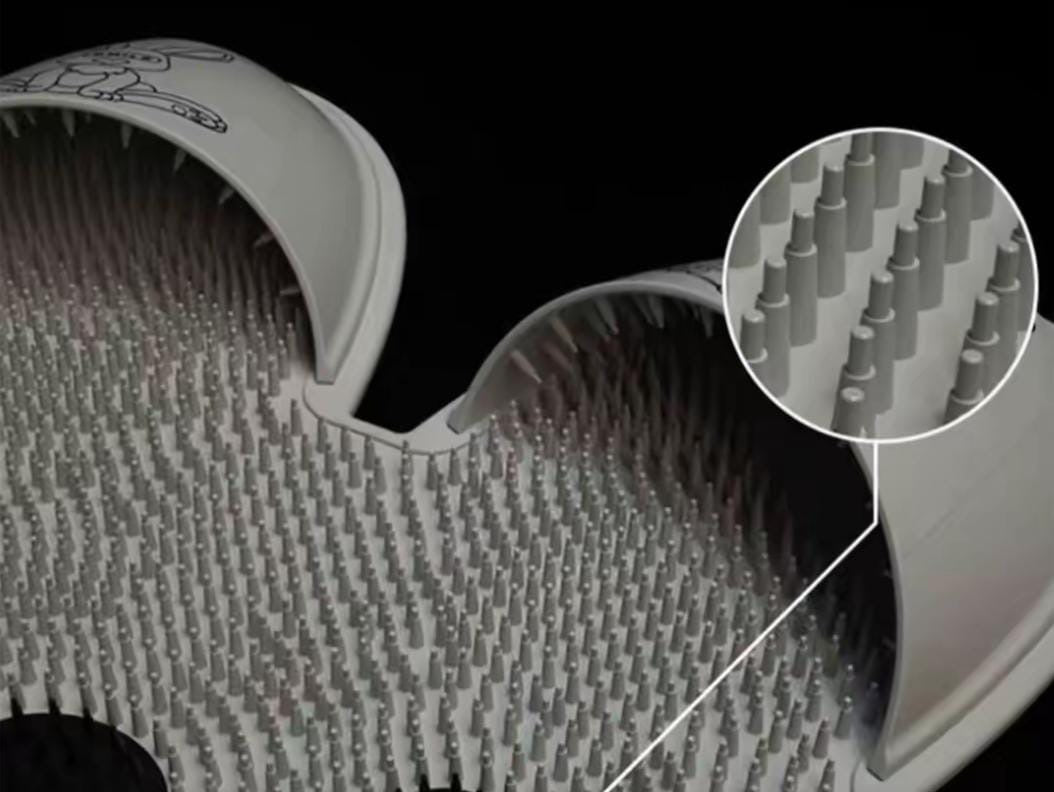 Silicone bathroom anti slip massage brush