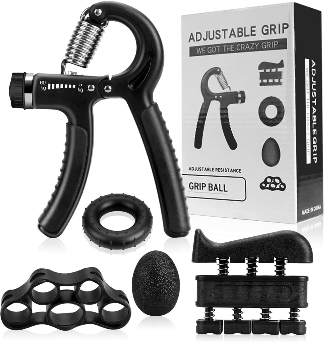 5-Piece Grip Strength Trainer Set