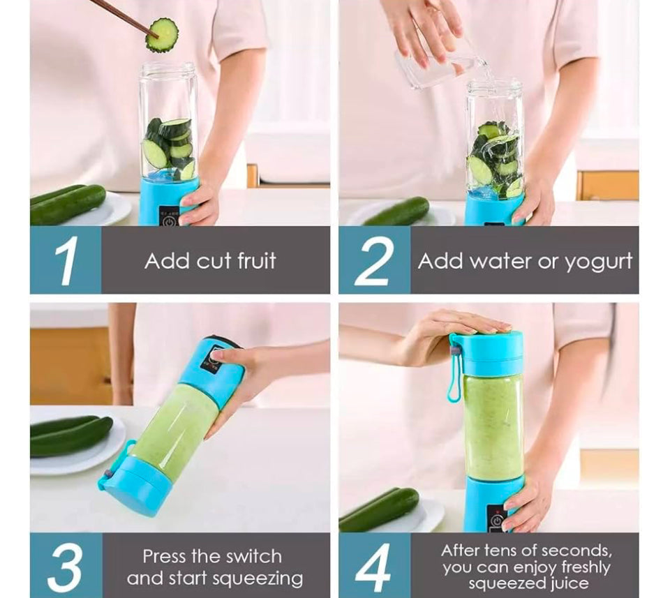 USB Rechargeable, Mini Juicer Smoothie Blender