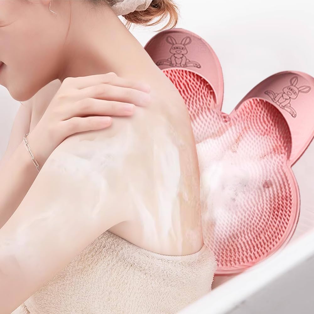 Silicone bathroom anti slip massage brush