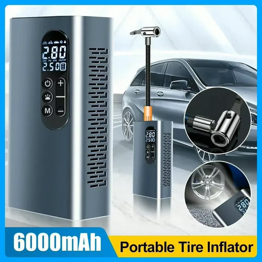 Car Air Pump Aluminum Alloy Cordless Portable Tire Air Pump