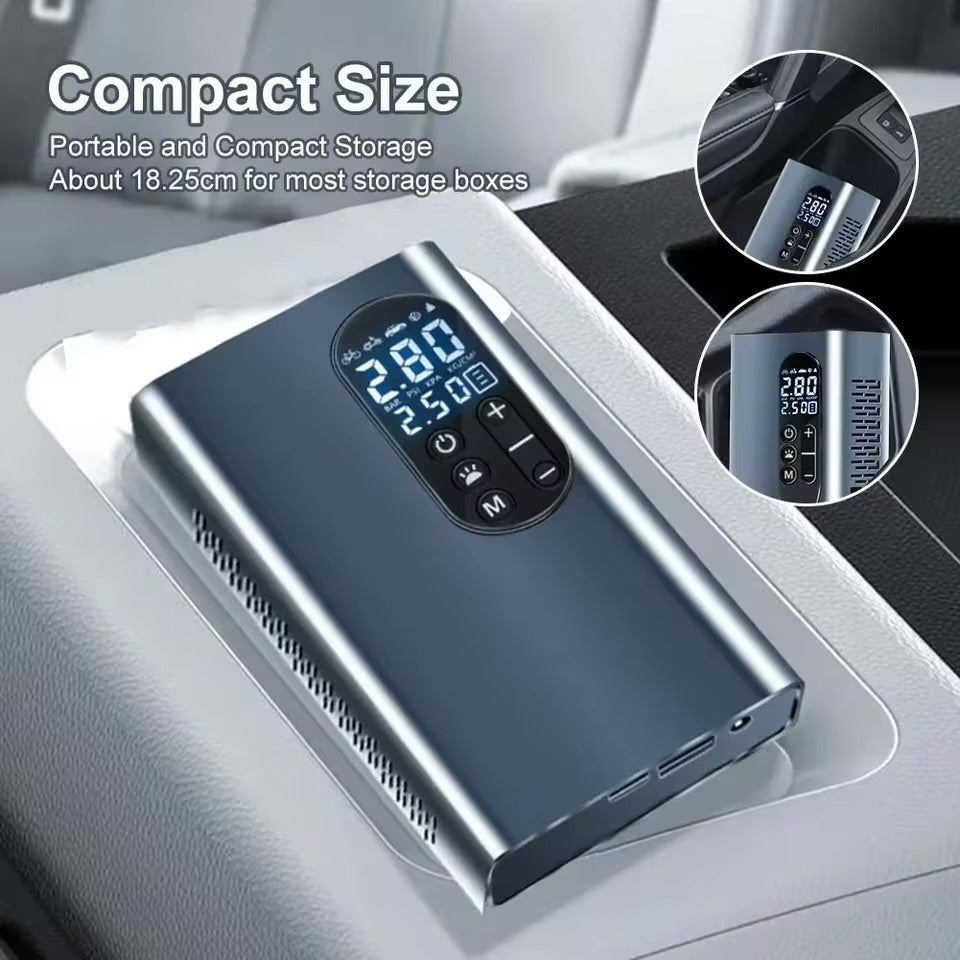 Car Air Pump Aluminum Alloy Cordless Portable Tire Air Pump