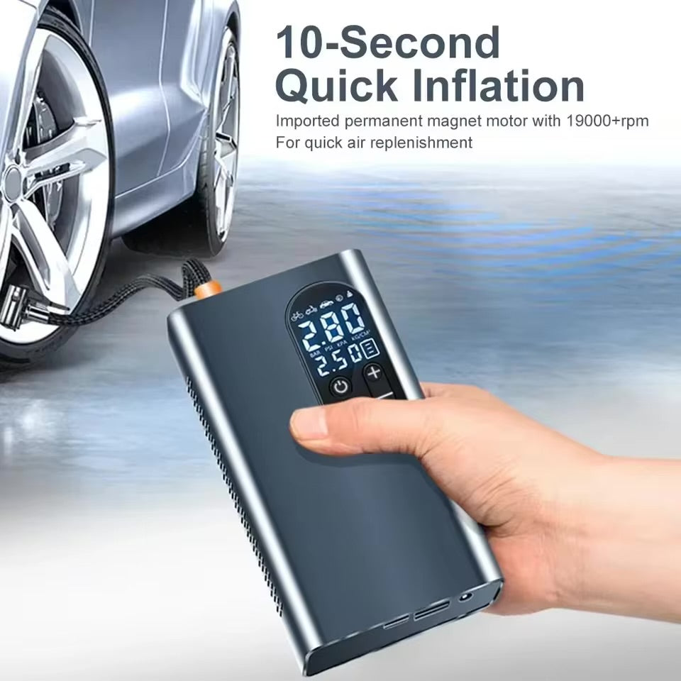Car Air Pump Aluminum Alloy Cordless Portable Tire Air Pump
