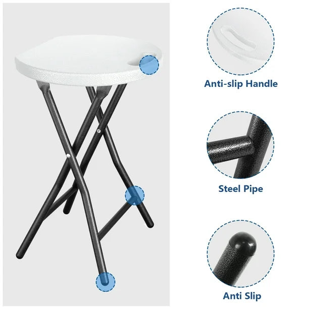 Rfiver 18-Inch Round Collapsible Folding Stool