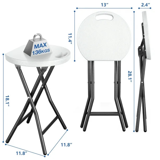Rfiver 18-Inch Round Collapsible Folding Stool