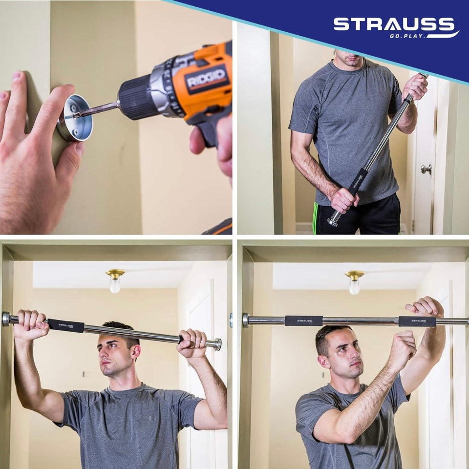 Strauss Chin Up Door Bar | Pull Up Gym Bar