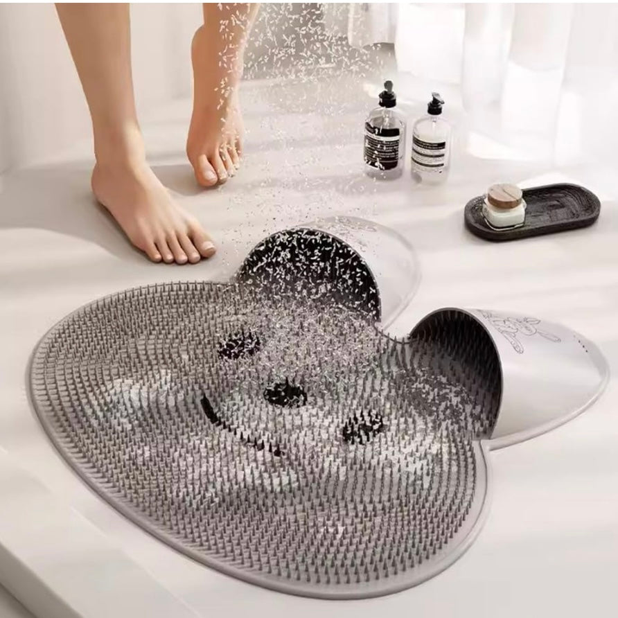 Silicone bathroom anti slip massage brush