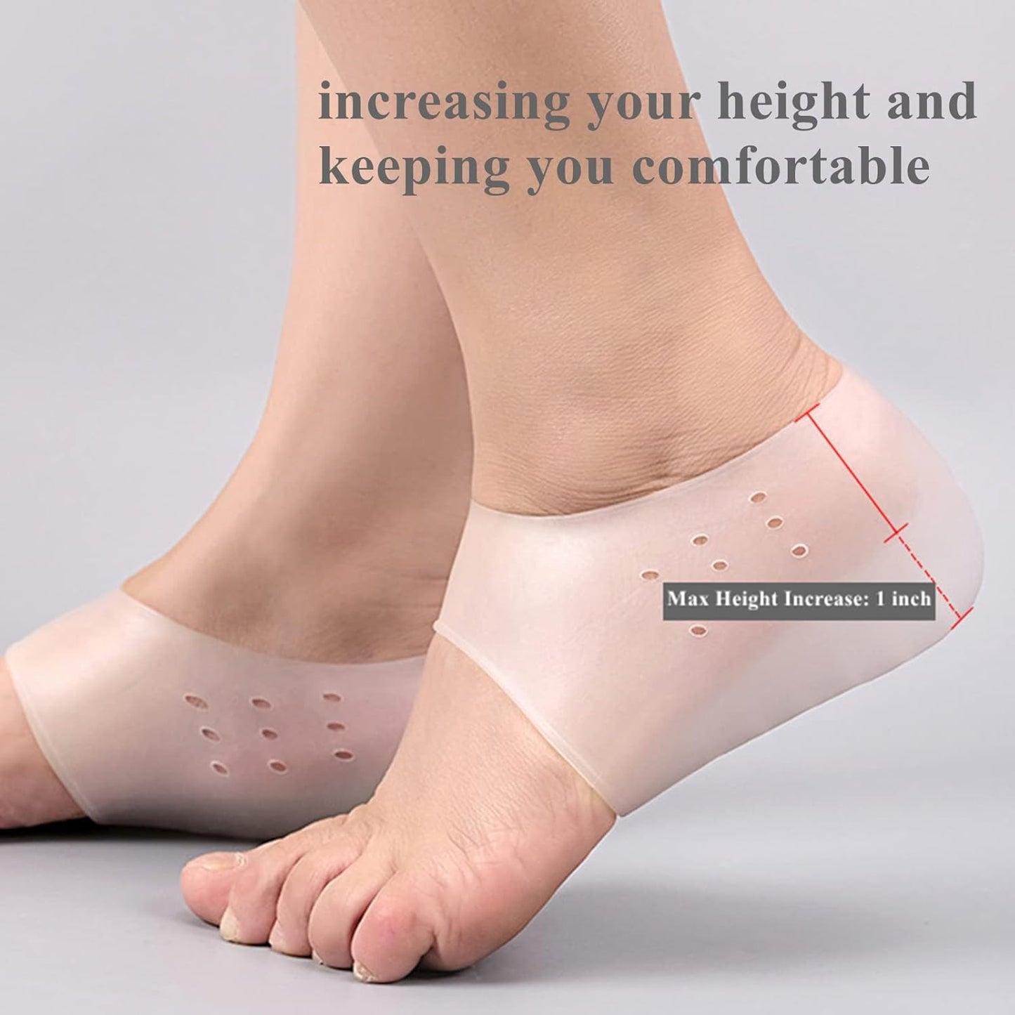 Silicone height increase insoles