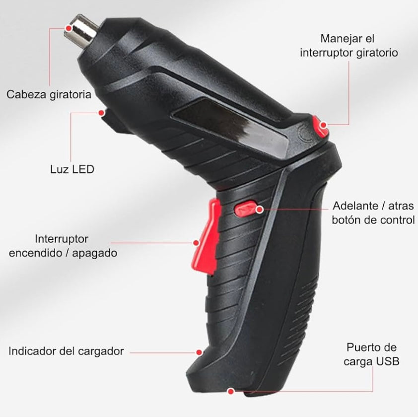 47-Piece Rechargeable Electric Screwdriver Set
