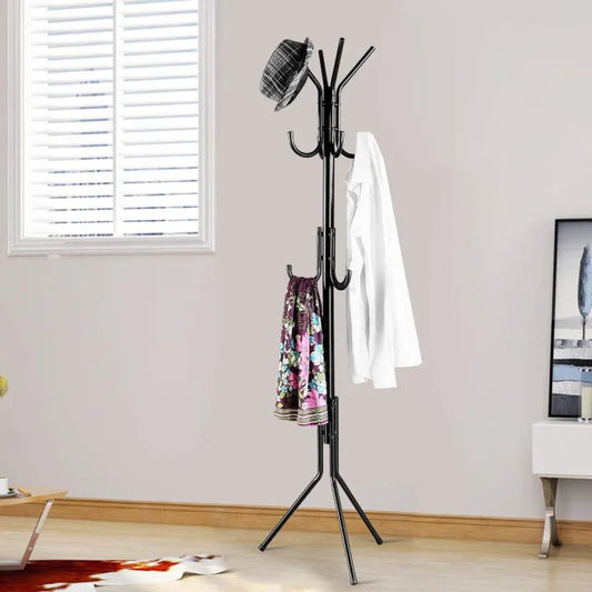 6 Hook Coat Hanger/Clothes Hanger Stand/ 6 Hook Hanging Pole Rack