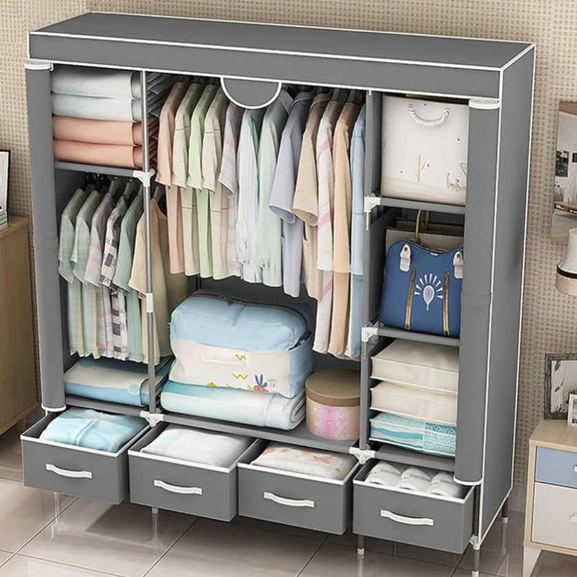 Wardrobe Storage Furniture Clothing Cabinet with 4 Drawers