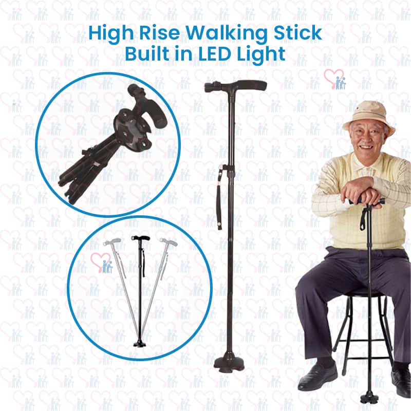 Folding Cane with Built-in LED Light