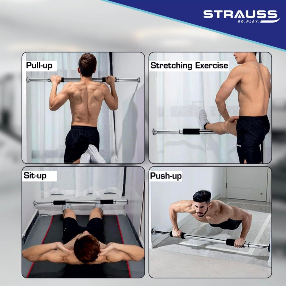 Strauss Chin Up Door Bar | Pull Up Gym Bar