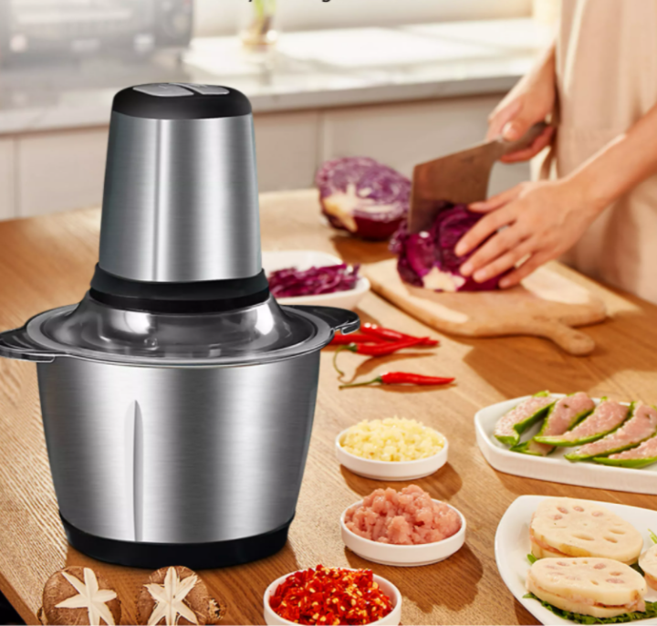 Electric Meat Chopper Stainless Steel Machine 2L